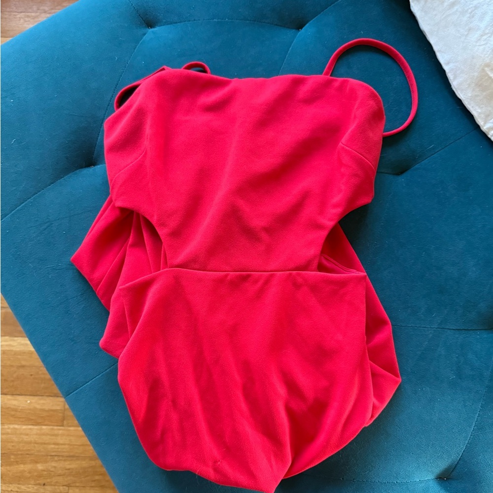 Vibrant Red Dress with cutouts